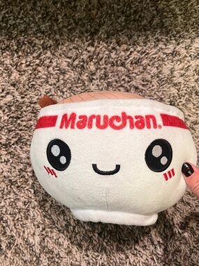 Maruchan Plush Bowl Toy - White and Red